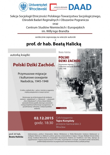 image: “Polski Dziki Zachód” - wieczór autorski z Beatą Halicką, 2 grudnia 2015...
