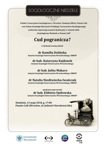 image: Zaproszenie na Socjologiczną Niedzielę w Panato Cafe: